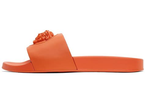 orange versace slides